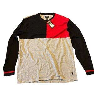 Polo Ralph Lauren Men's Long Sleeve Sleepwear Tee - Red, Black, Gray